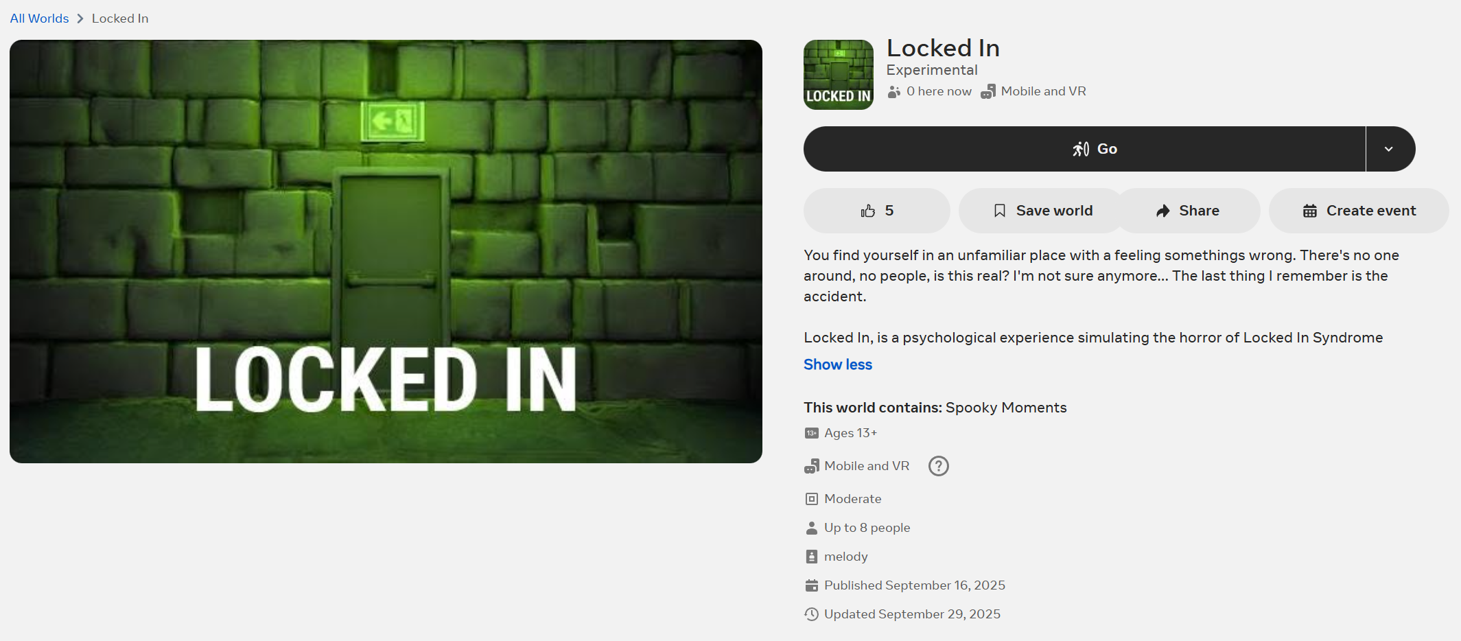 locked in